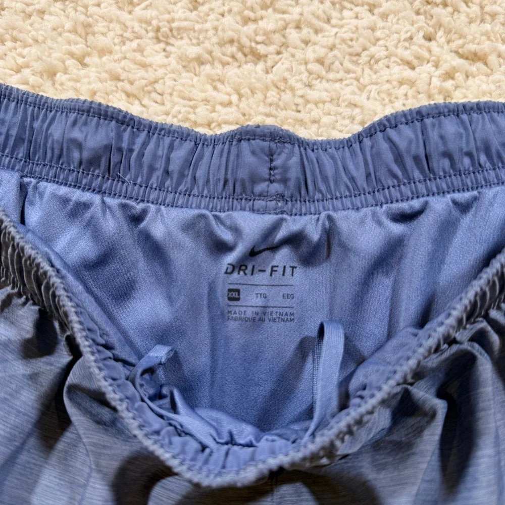 Nike Dri-FIT Womens Blue Heathered Running Shorts XXL Athletic Sporty Gym‎